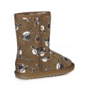 EMU Merino vilnos batukai Shaun the Sheep print Chestnut